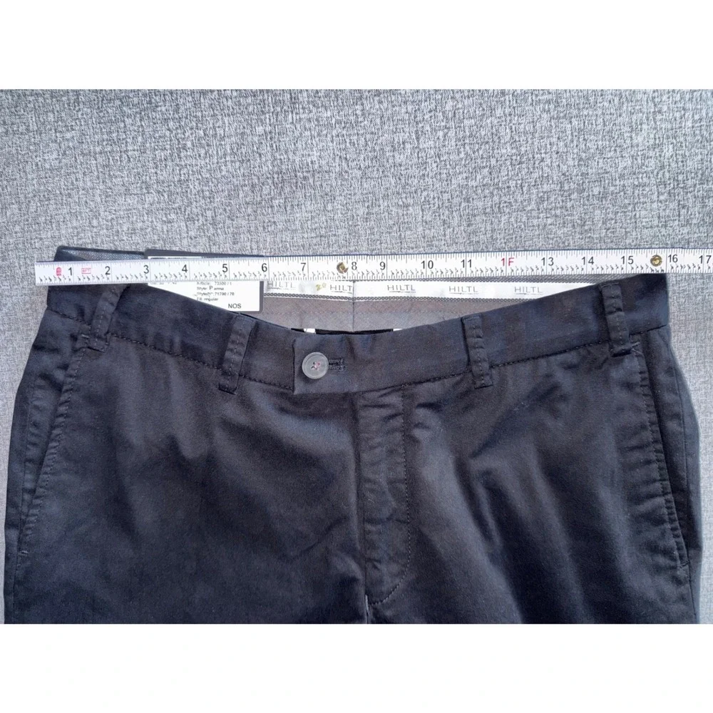 New Hiltl Parma Mens Regular Fit Trousers‎ Chino Black Size 32X32 48
